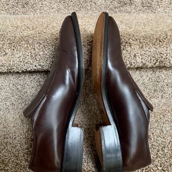 Gucci Men\'s Brown Leather Square Toe Slip-On Loafers main image 14